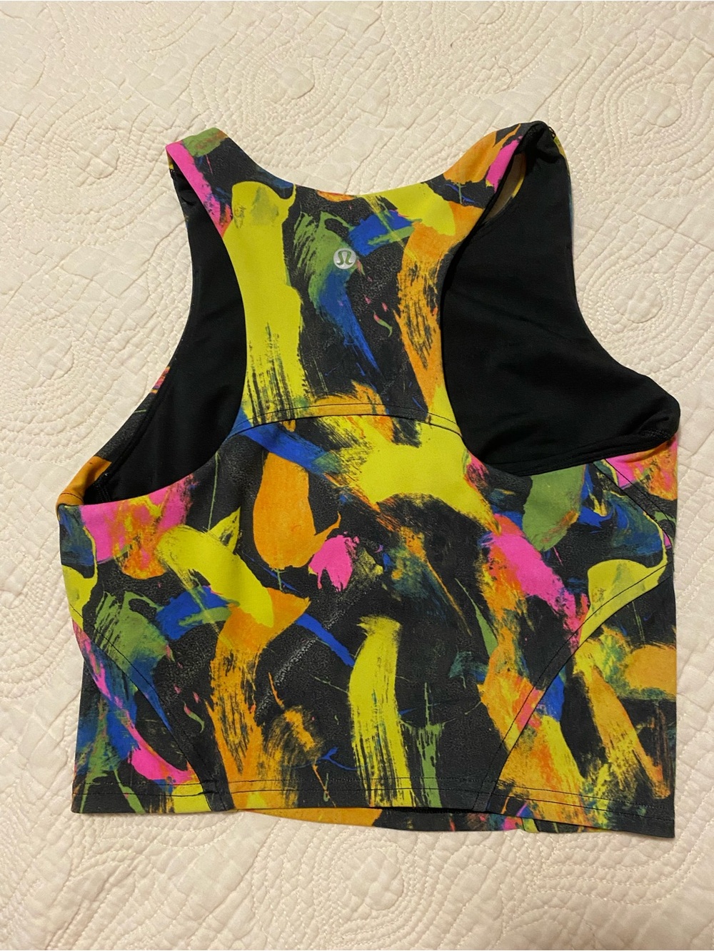 lululemon athletica Multicolor Brushstroke Racerback Crop Top